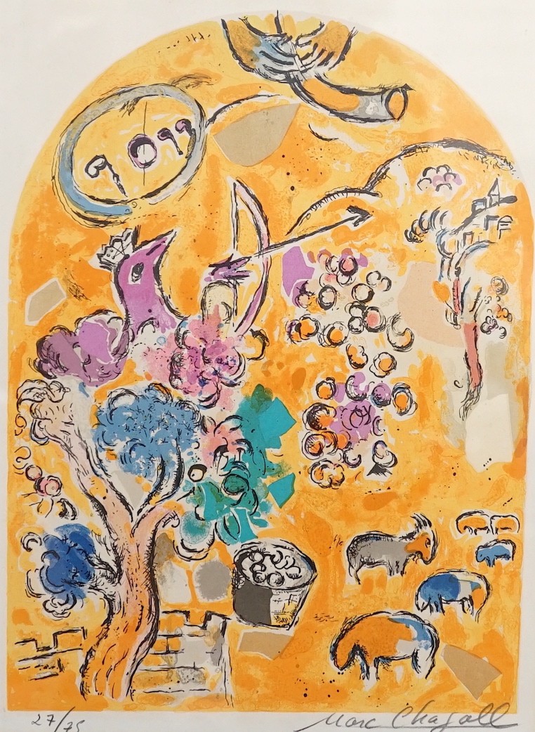 Marc Chagall (1887-1985), colour lithograph, 'The tribe for Joseph', signed in pencil, 27/75, visible sheet 31.5 x 23.5cm